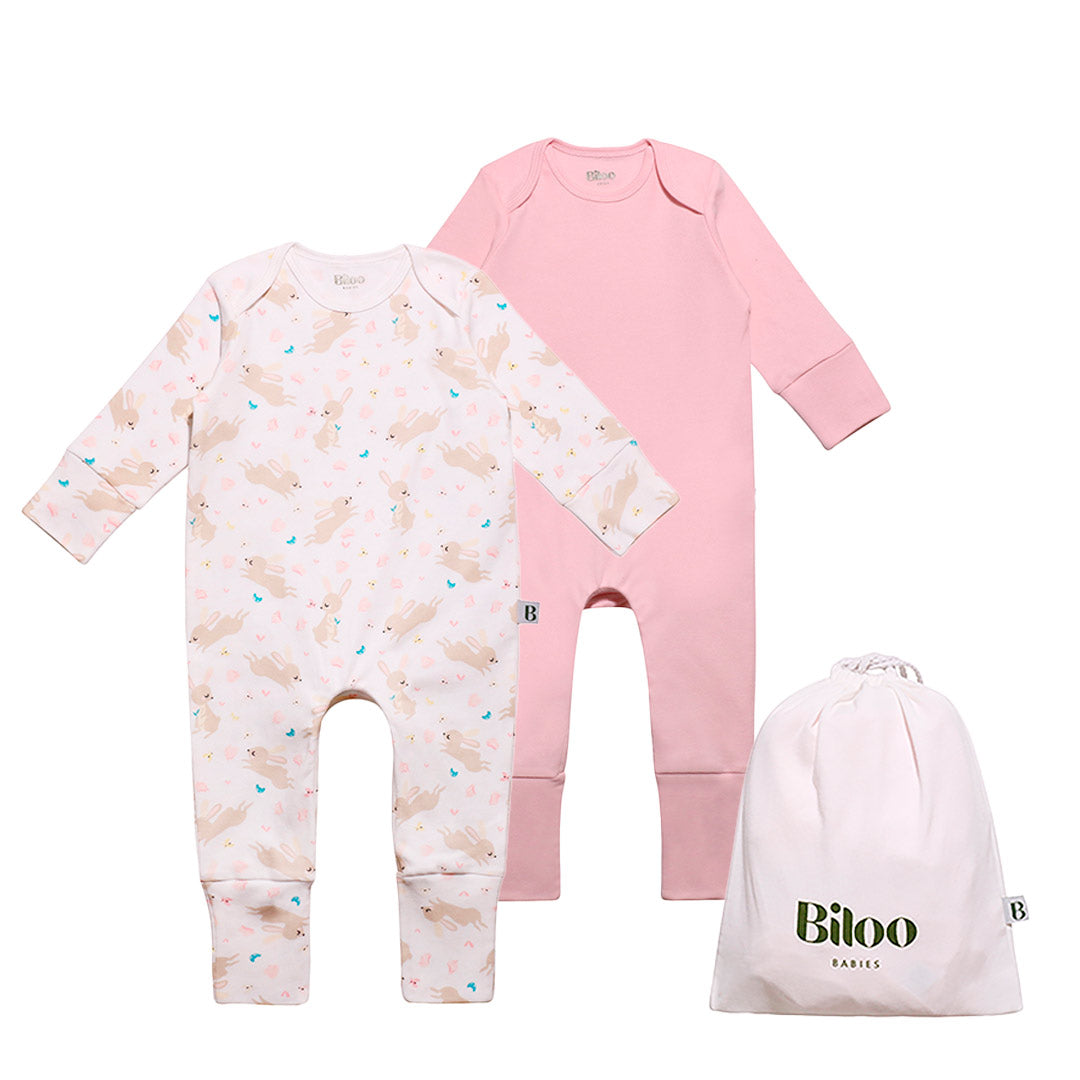 Organic Cotton Baby Bodysuit Pajama Set