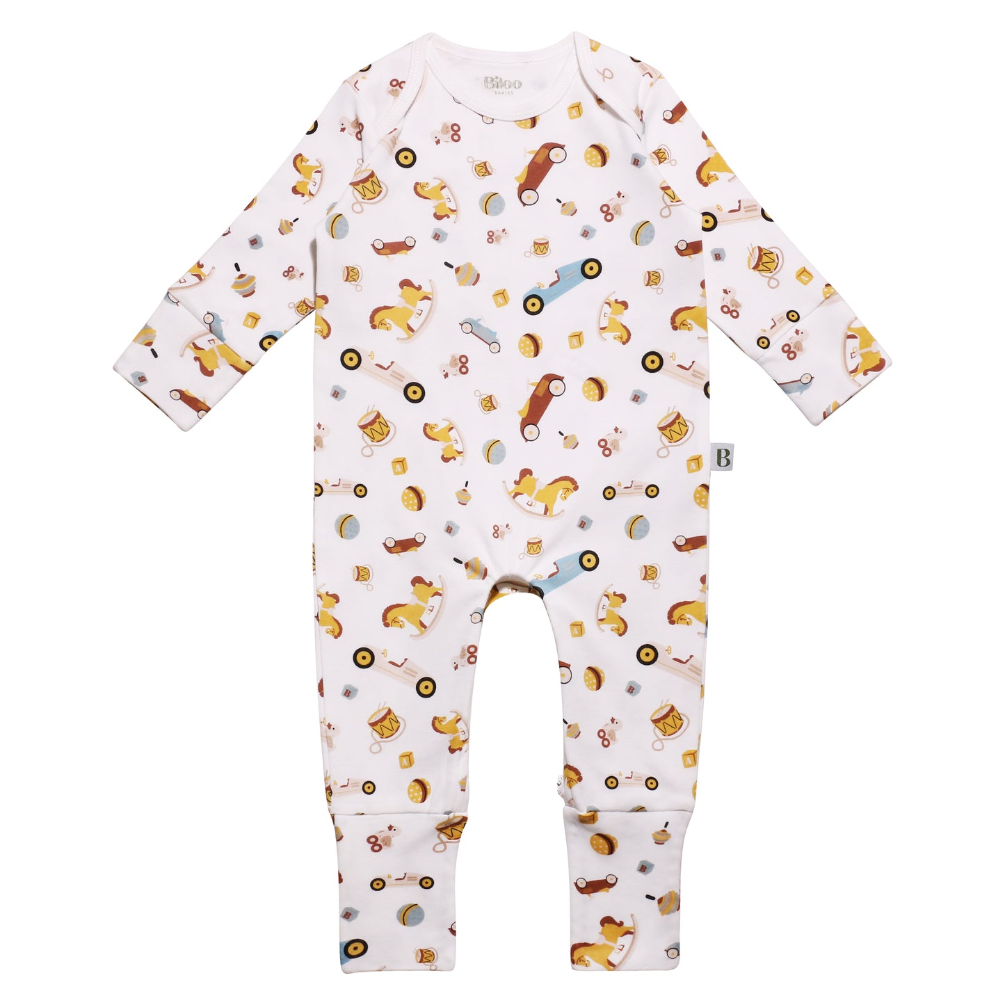 Pijamas Body Bebé Fácil cambio de Pañal de Algodón Orgánico - 1 Unidad