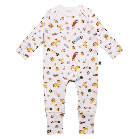 Pijamas Body Bebé Fácil cambio de Pañal de Algodón Orgánico - 1 Unidad