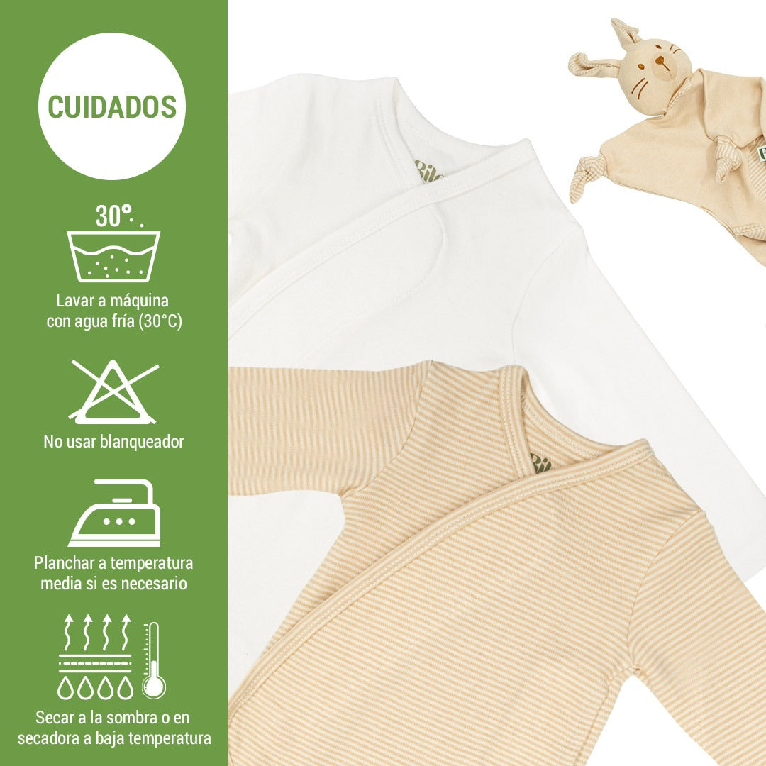 Set de Recién Nacido Body Suit + Manta de Apego Algodón Orgánico