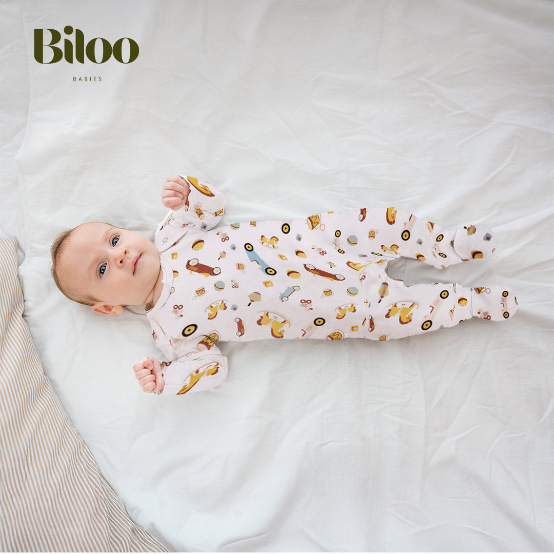 Conjunto de Pijamas Body Bebé de Algodón Orgánico