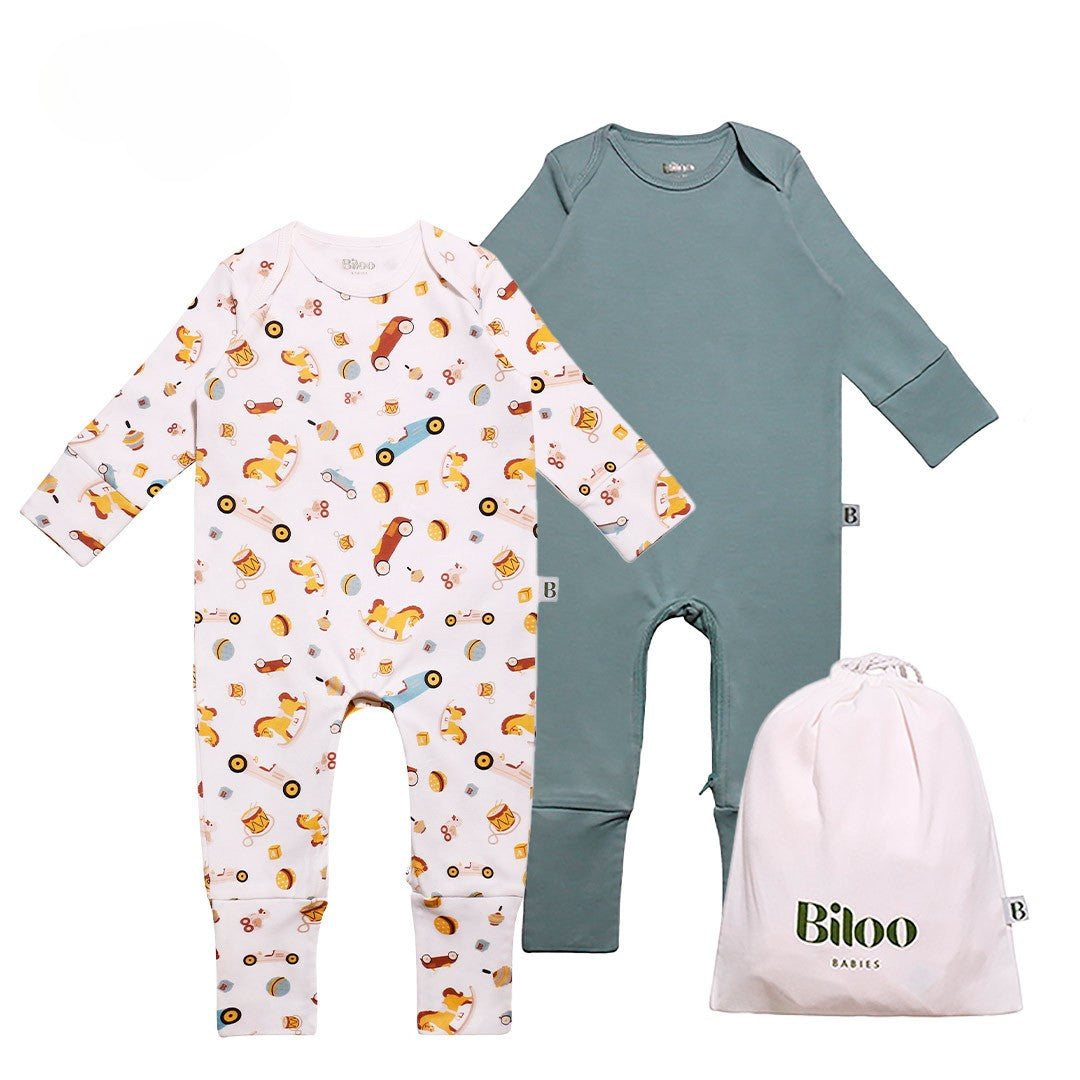 Conjunto de Pijamas Body Bebé de Algodón Orgánico
