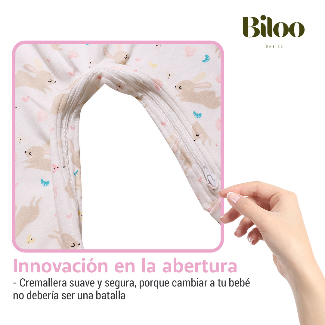 Pijamas Body Bebé Fácil cambio de Pañal de Algodón Orgánico - 1 Unidad