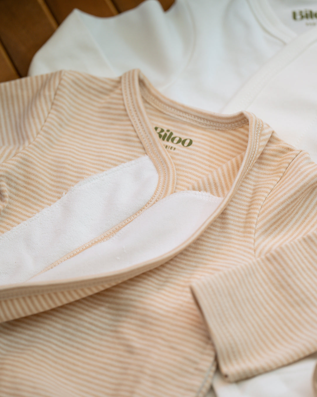 Conjunto de 3 Bodies Fácil cambio de Pañal para Bebé Algodón Orgánico